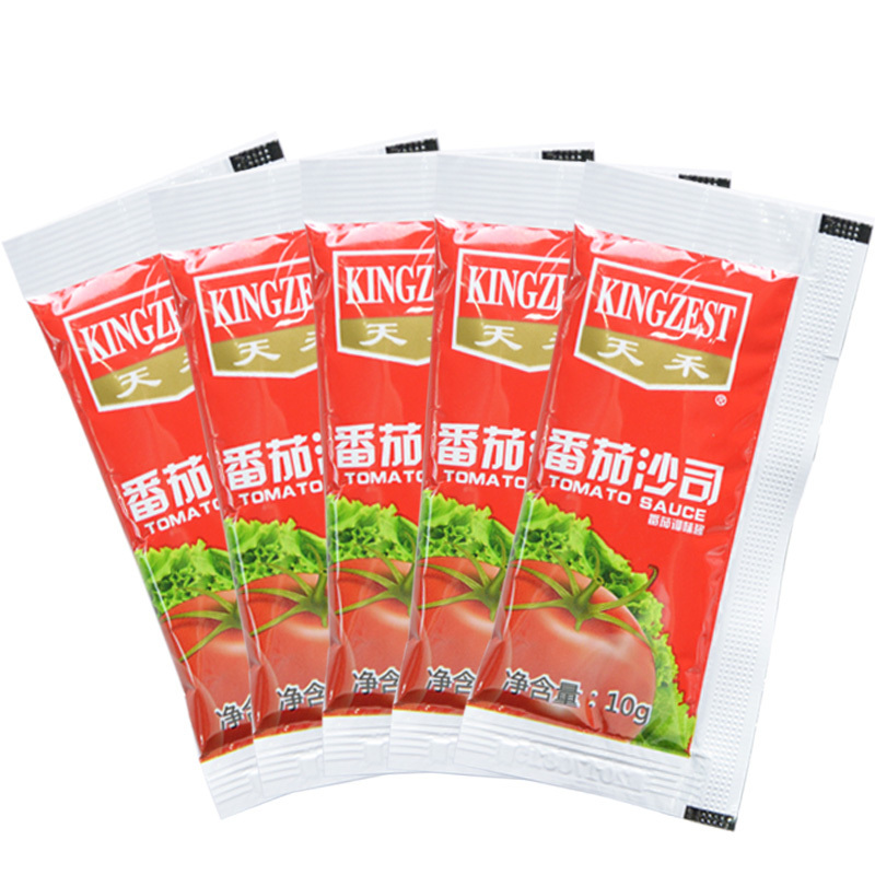 Wholesale Bulk high quality tomato sauce tomato paste ketchup sachet halal bags