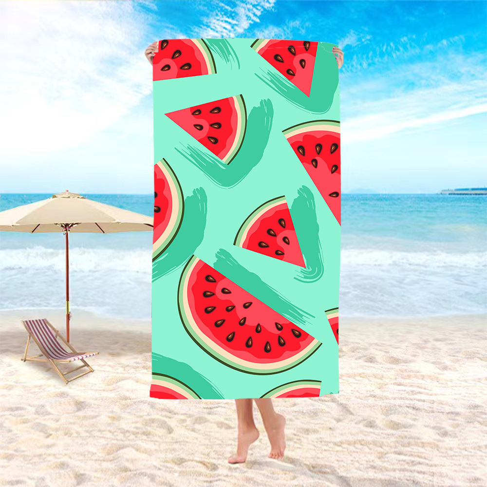 Fruit Beach Towel Printing Microfiber Square Summer Fast Dry Custom Printing Sand Free Large Beach Towel