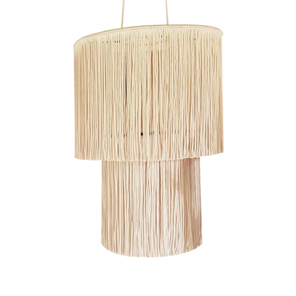 Nordic Woven Tapestry Lampshade Boho Macrame Hanging Lamp Cover Ceiling Pendant Light Household Bedroom Chandeliers Decorative