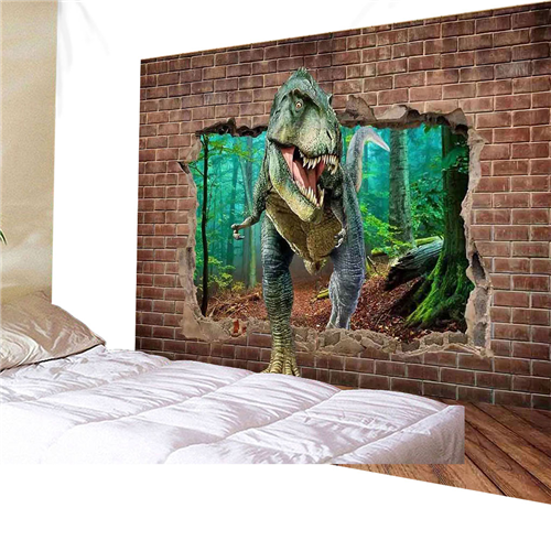 3D Dinosaur Movie Tapestry Room Wall Hanging Dormitory Tapestry Art Home Decor Tapestry Applicable Table Cloth Sofa Cover