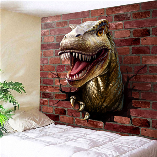 3D Dinosaur Movie Tapestry Room Wall Hanging Dormitory Tapestry Art Home Decor Tapestry Applicable Table Cloth Sofa Cover