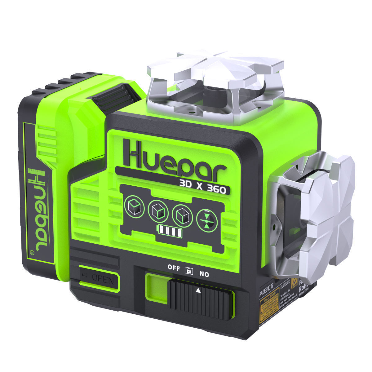 Huepar P03CG Rotating Laser Level Equipment 3x360 12  Light Cross Line Self Leveling Green Strong Verde