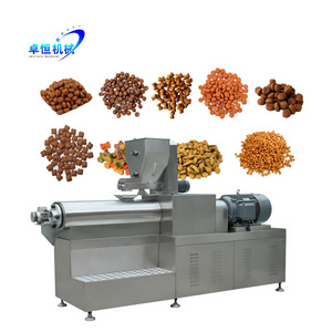 Automatic Easy-to-Operate Extruded dry pet dog cat food treats snacks wet production making machines line