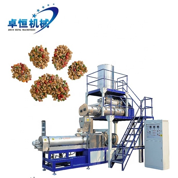 Extruded Dry Pet Dog Cat Food Treats Pellet Make Wet Production Line Machines Line Wooden Case Customised Multifunctional 3000