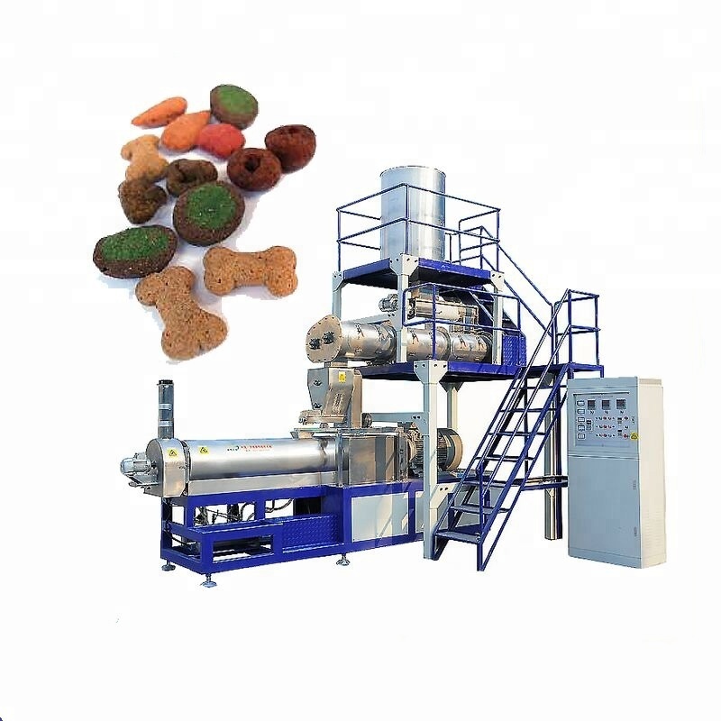 fully automatic twin screw texture pet dog food extruder processing machines pet food extruder