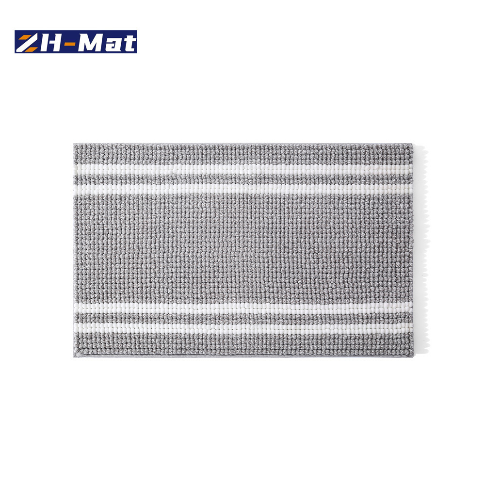 ZH-MAT Luxury Chenille Bath Rugs Soft Washable Dry Fast Non-slip Good Absorption Carpet Skin Pet Friendly Mat For Home Hotel