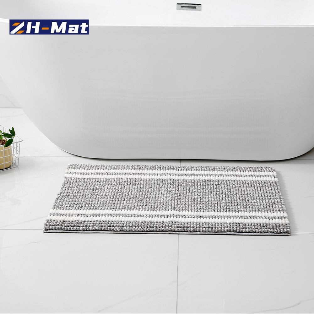 ZH-MAT Luxury Chenille Bath Rugs Soft Washable Dry Fast Non-slip Good Absorption Carpet Skin Pet Friendly Mat For Home Hotel