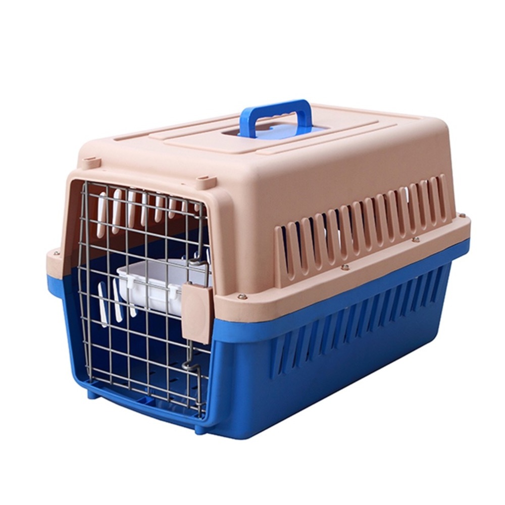 Top-Load Portable Airline Approved Outdoor Plastic Dog Car Travel Crate  / Cheap Pet Cat Pet Transport Carrier Cage For Sale