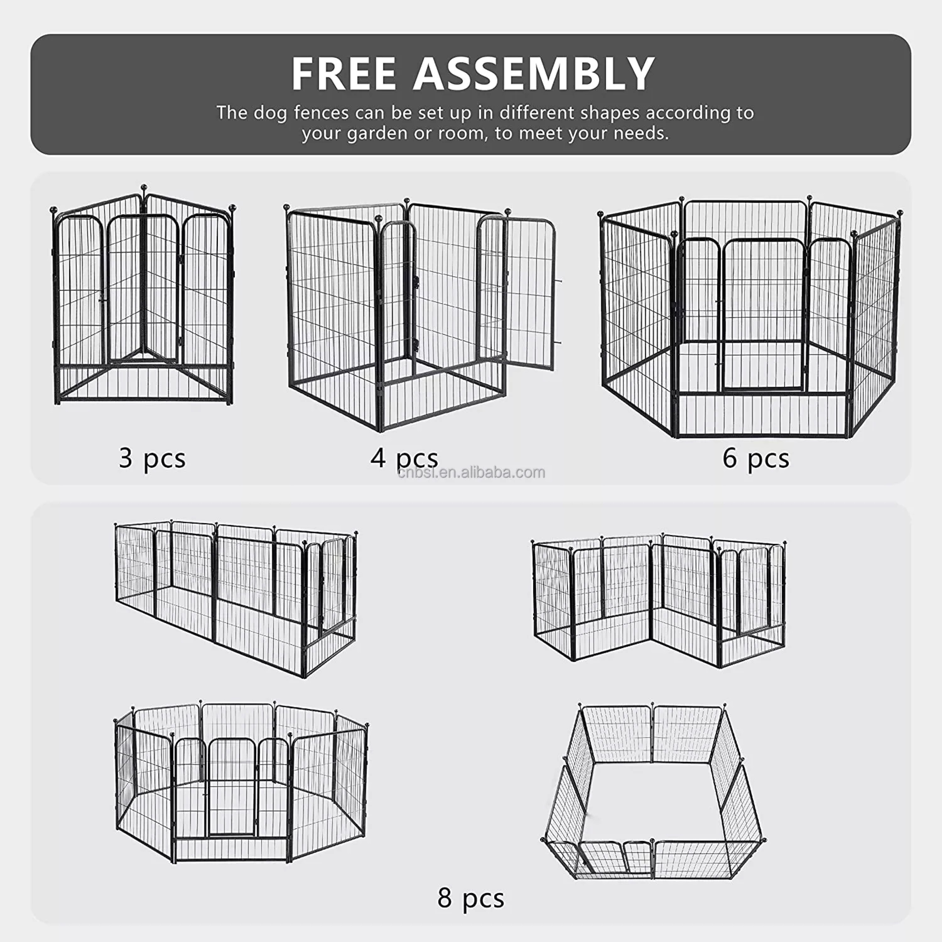 Zunhua Meihua china factory pink steel tube folded dog kennels with tray dog cage pet supplies outdoor indoor animal cages