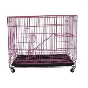 Zunhua Meihua Pink folding wire pet cat kennels pet supplies dog crate cage dog cage