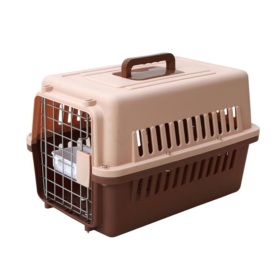 Rolling Plastic Airline Approved Wire Door Travel Carrier Mini Dog Small Puppy Carrier