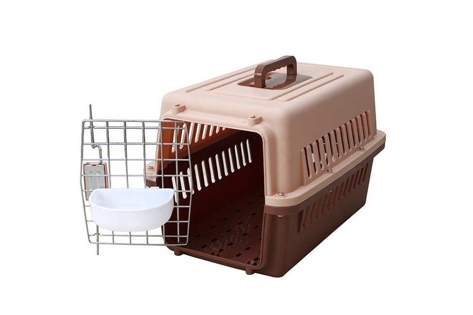 Rolling Plastic Airline Approved Wire Door Travel Carrier Mini Dog Small Puppy Carrier