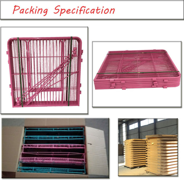 Zunhua Meihua Pink folding wire pet cat kennels pet supplies dog crate cage dog cage