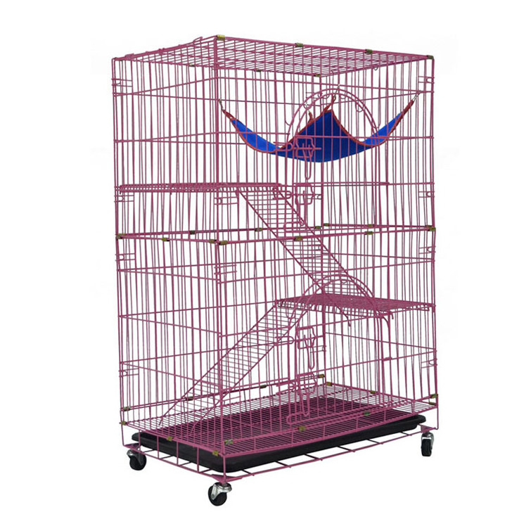 2 layers 3 layers large indoor cat bath cage portable breeding cat cage with wheels MHC004