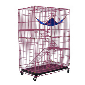 2 layers 3 layers large indoor cat bath cage portable breeding cat cage with wheels MHC004