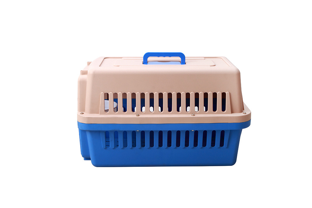 Top-Load Portable Airline Approved Outdoor Plastic Dog Car Travel Crate  / Cheap Pet Cat Pet Transport Carrier Cage For Sale