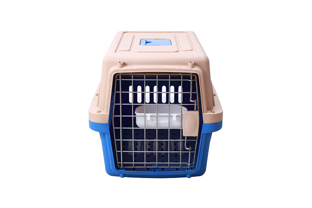 Manufacturers supply high quality pet air box cages / portable air dog cage / cat travel carrier with litter tray