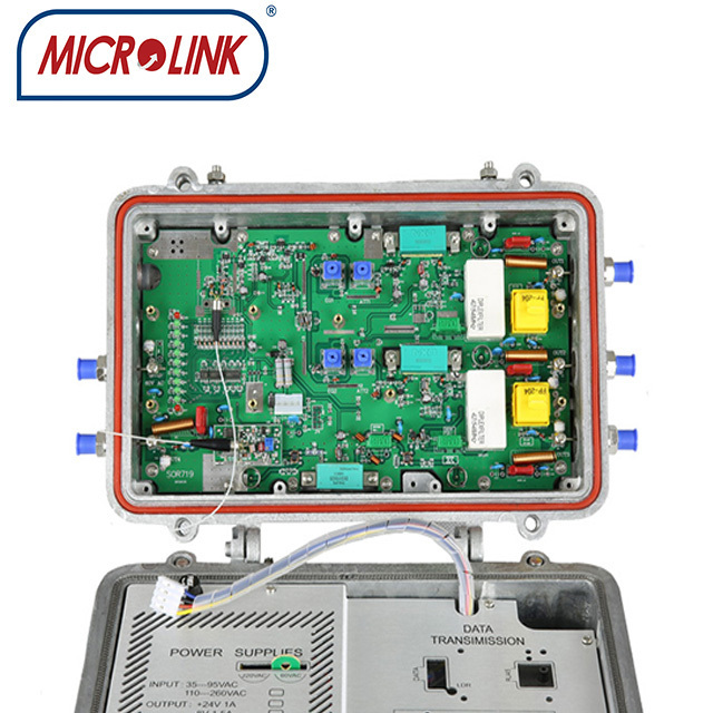 4 way outdoor FTTH CATV  fiber optic receiver 4 output  HFC  AGC optical node