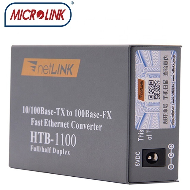 netlink HTB-1100 10/100/1000Mbps Multi-Mode Duplex Optic Fiber Transceiver  2KM Fiber Ethernet Media Converter