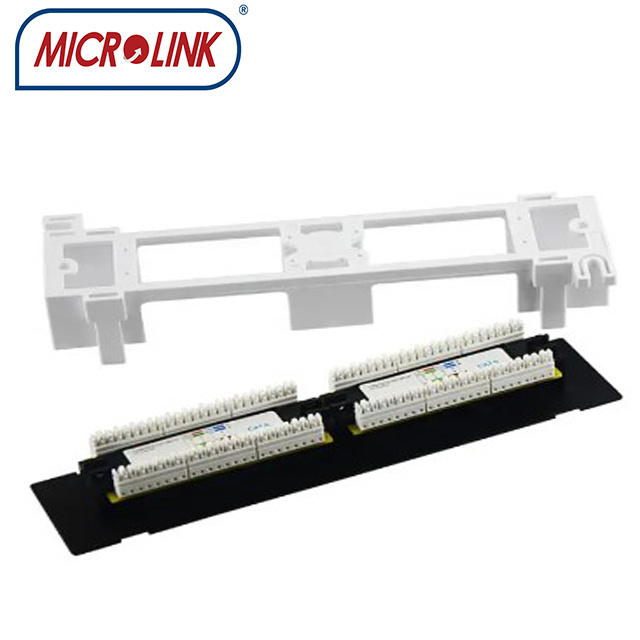 fully  loaded 12 port  wall mount  patch panel rack  rj45 utp cat6 cat5e  patch panel