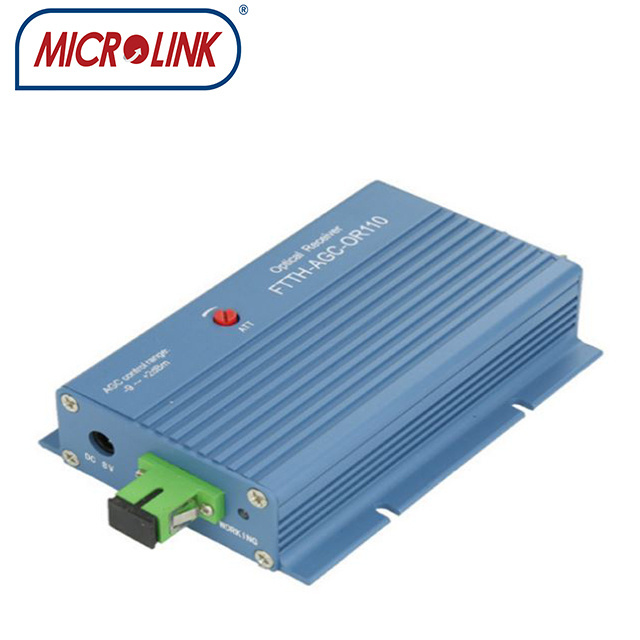 high level 2 output FTTH Digital and analog CATV  ftth micro fiber optical  receiver 1550nm node with AGC and filter