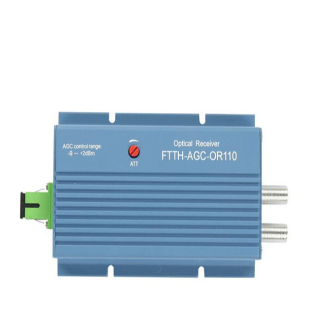 high level 2 output FTTH Digital and analog CATV  ftth micro fiber optical  receiver 1550nm node with AGC and filter