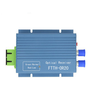 Ftth CATV optical receiver mini node 2 RF +1 Pon loop out 1550nm Fiber Optic equipment Receiver AGC micro ftth node with WDM