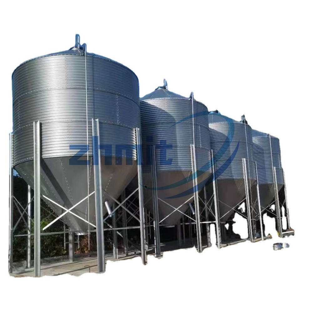 Quality chicken farm feed silos for poultry farmsPig feed storage binsPoultry feed storage towers