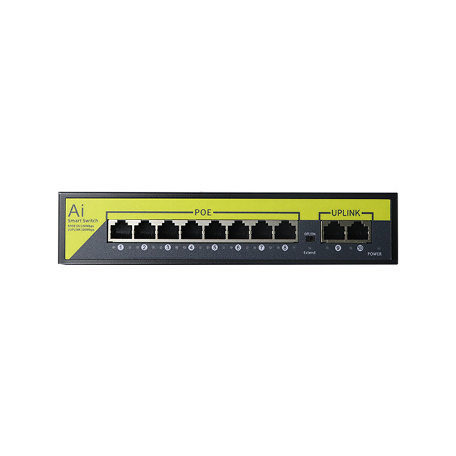 Manageable Ethernet PoE Switch 8 Gigabit POE Ports 2 Gigabit Uplink Ports 120W Smart Managed PoE Network Switch