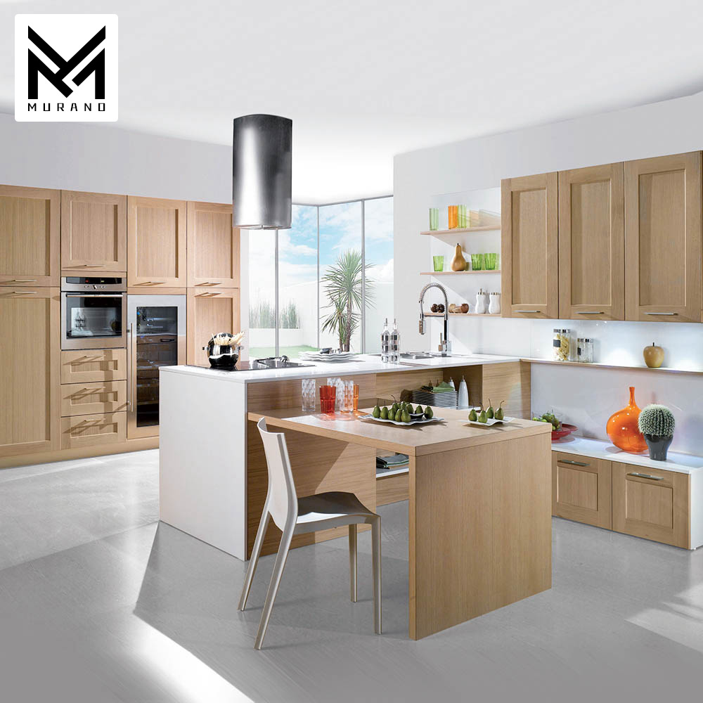 European style customized wooden classical kitchen cabinets modular Guangzhou Cheap Melamine Kitchen Furniture Cupboard Designs