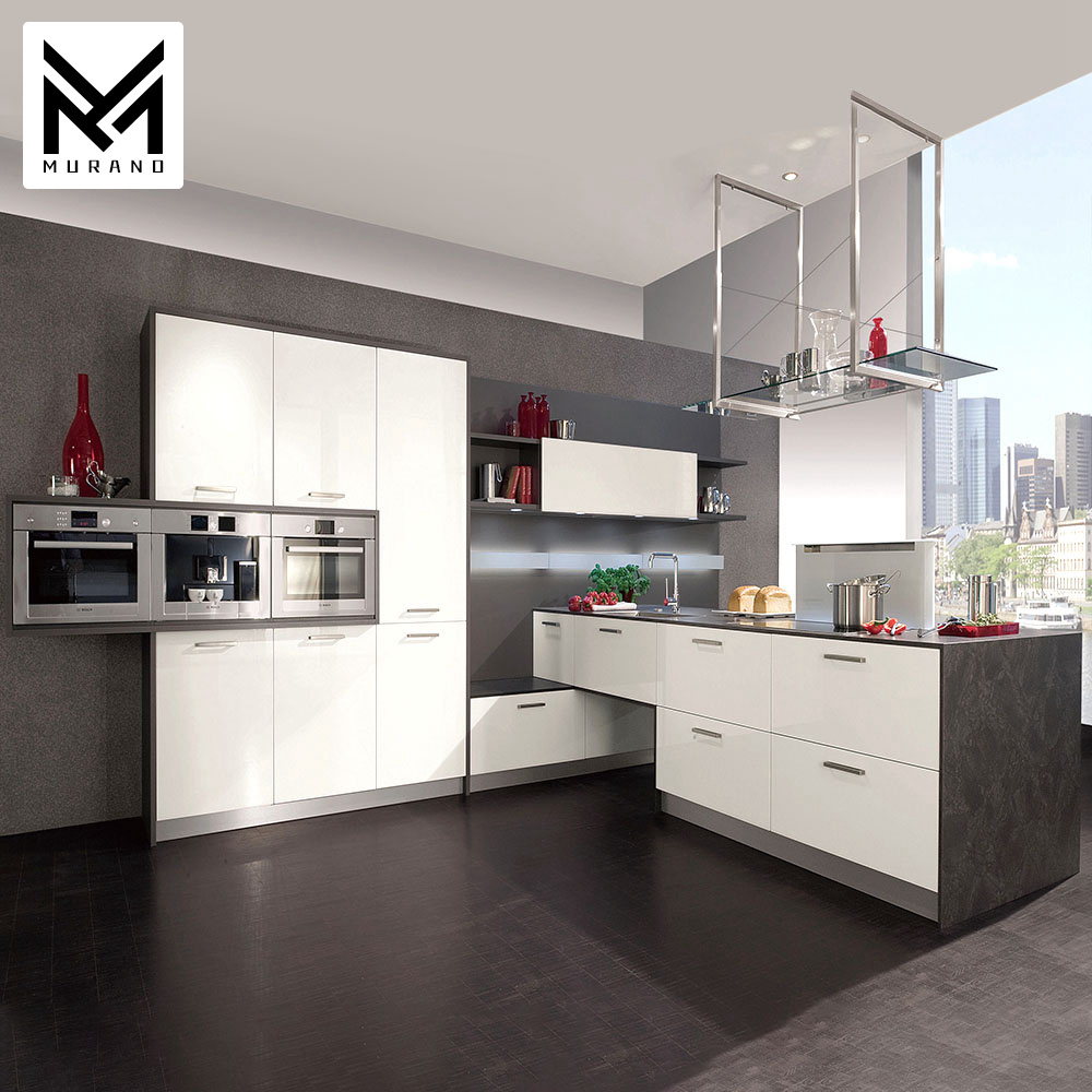 Modern White Shaker Imported Kitchen Cabinets Set Direct From China Vietnam Sliding Door Design In Kitchen