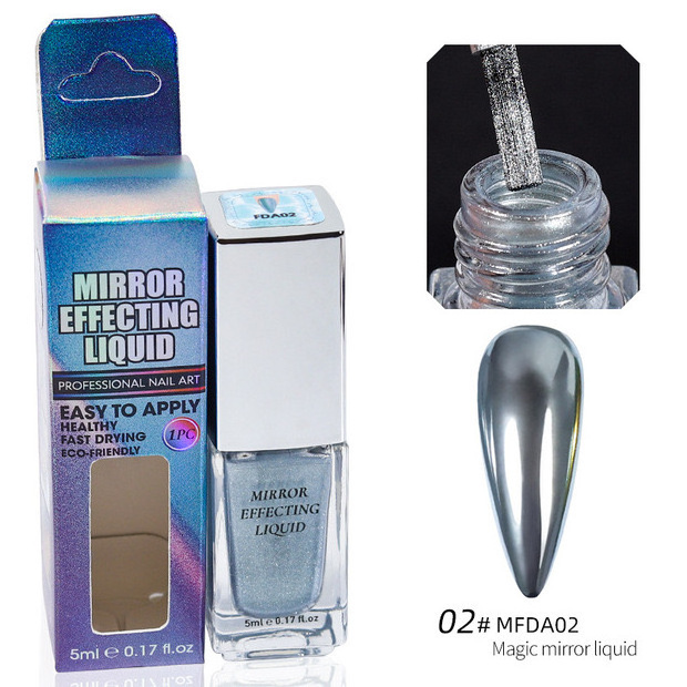 2023 new trending not dust 5ml aurora mirror effect magic chrome liquid