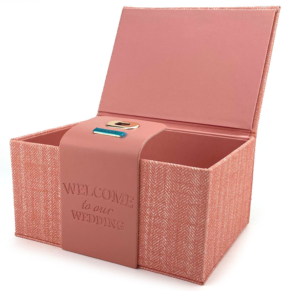 Pink Gift Box Packaging Customized Decorations Wedding Gifts For Guests Candy Box Party Cover Boxes With Ribbon