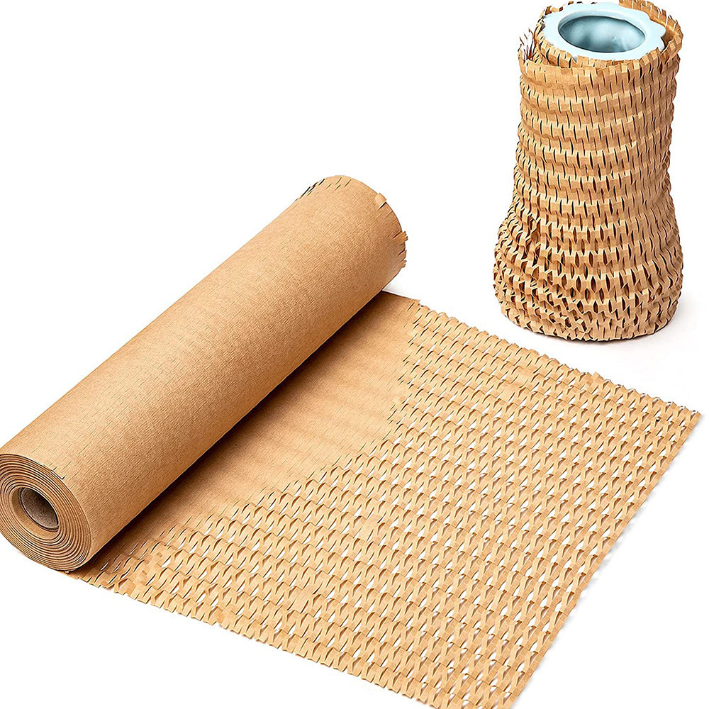 Kraft Honeycomb Paper Cushion Shockproof Honeycomb Paper Sheet Packing Raw Material For Wrapiping Cosmetic