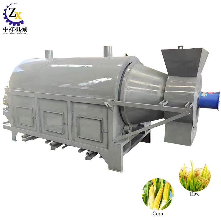 Home use parboiled small paddy rice pomace rotary dryer machine