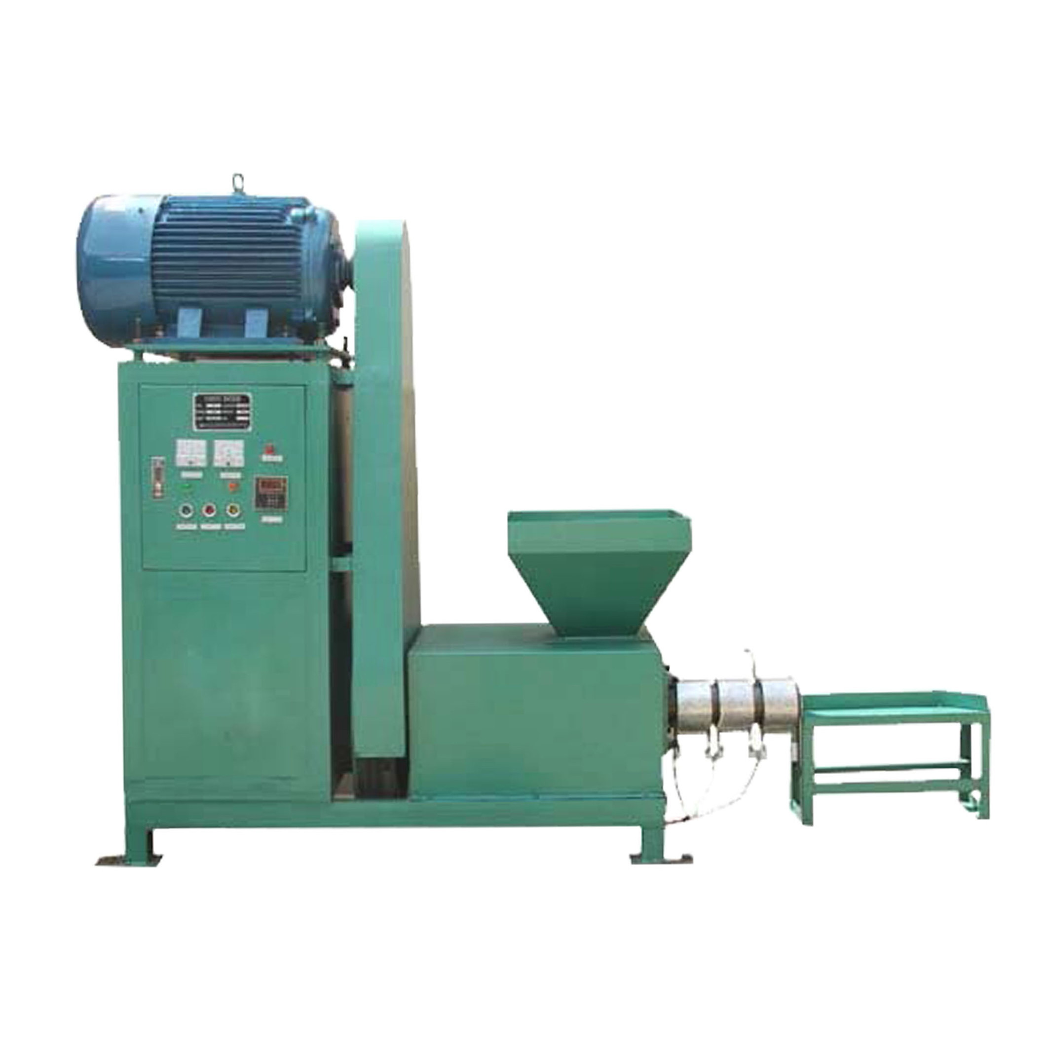 Small coal biomass sawdust conconut shell rice husk charcoal making machine log wood press briquette machine