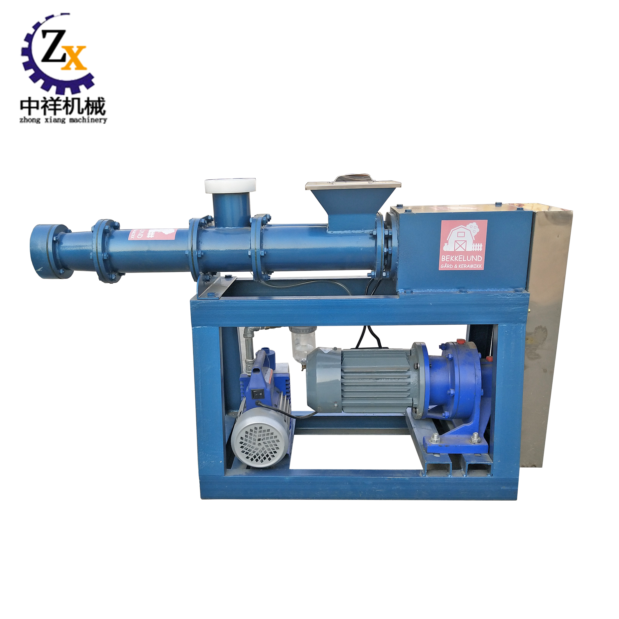 Vacuum pug de airing mill porcelain pug clay grinding mill