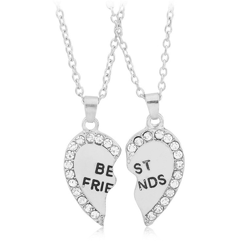 friendship broken half matching heart best friend forever pendant bff necklaces jewelry gifts for 2