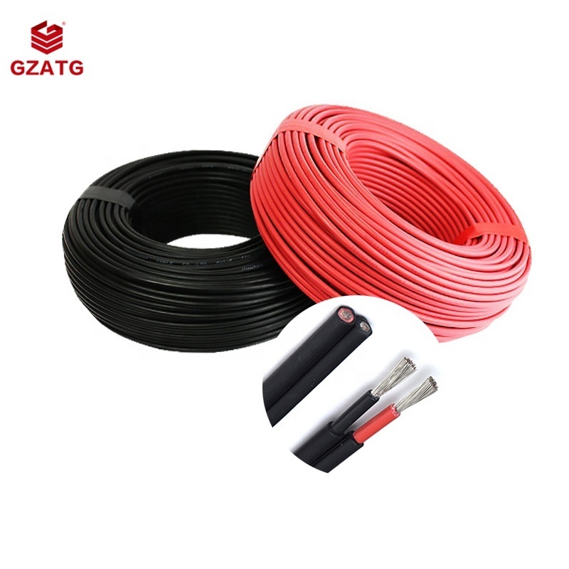 GZATG PV Solar Cable TUV approved single core twin core 2.5mm2 4mm2 6mm2 10mm2 10AWG 12 AWG 14AWG XLPE PV1-F DC solar cable