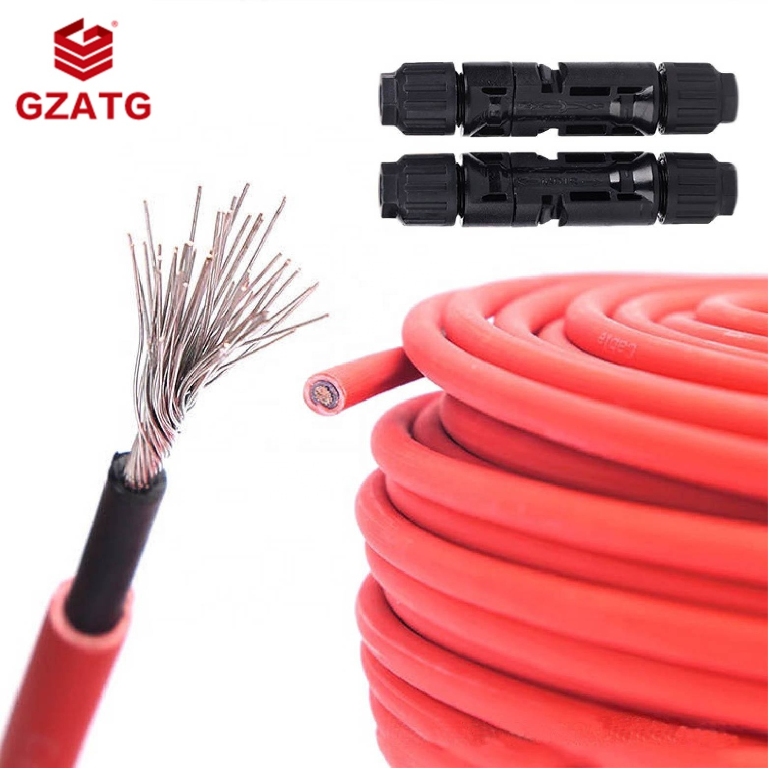 Power Cable 4MM2 6MM2 10MM2 16MM2 Red Black Battery DC PV Solar Power Cable Wire for Solar Panel