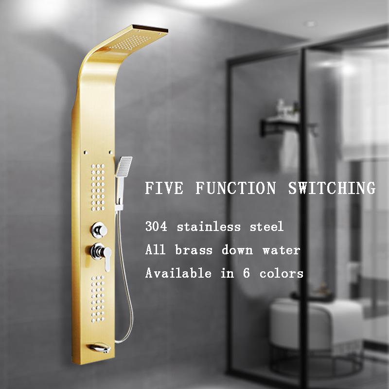 OEM duchas inteligentes Luxury Water Heater SUS304 Shower Panel Wall Mounted Rain Shower Panel Faucet Columns Parts Tower System