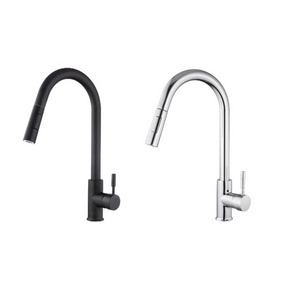 SUS304 UPC Pull Down Anti-fingerprint Factory Kitchen gooseneck single handle sink mixer sink tap kitchen faucet