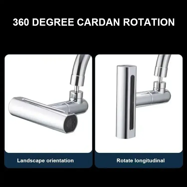 2024 New Universal 360 Degree Rotating 4 Mode Tap Extension Aerator Flying Rain Waterfall Kitchen Sink Filter Faucet Extender