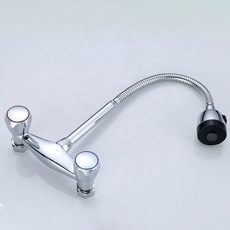 High quality single hole double grip kitchen sink faucets water copper core copper rod kitchen water faucets