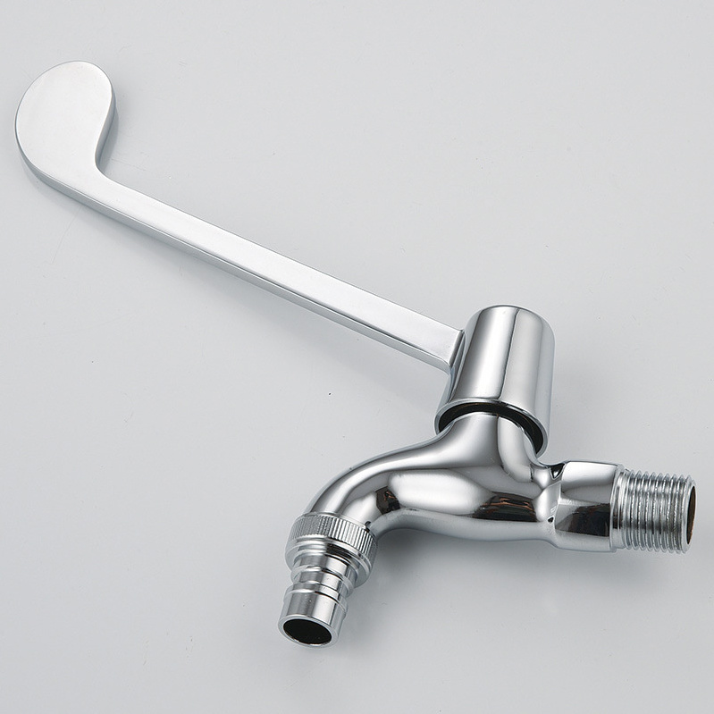 Factory wholesale Brass medical faucet hospital using elbow faucet with long handle F shape handles faucets medical taps