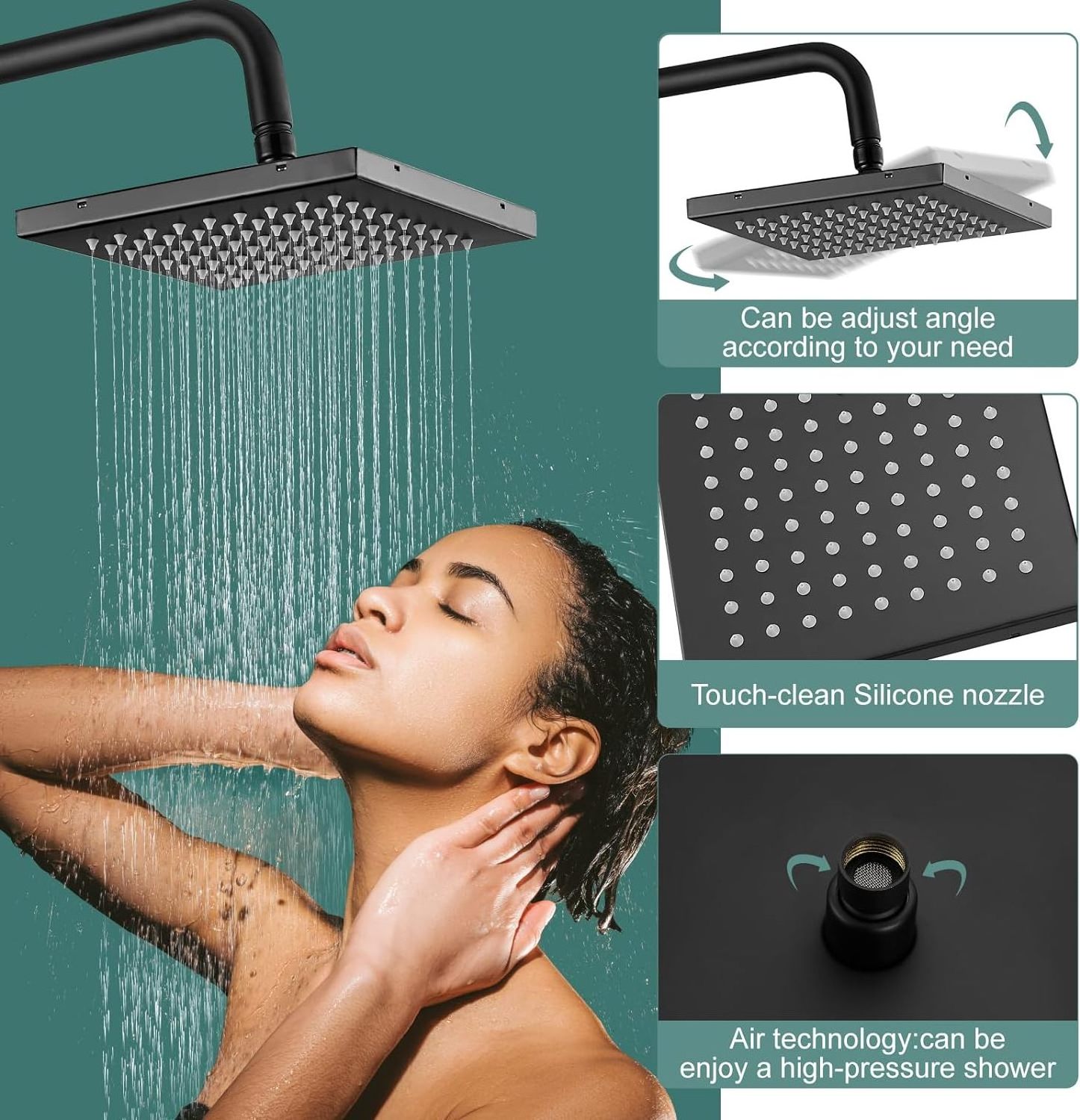 Wholesale Outdoor Shower Fixtures SUS 304 Stainless Steel All Metal 2 Function Exposed Shower Faucet Set Brushed Nickel