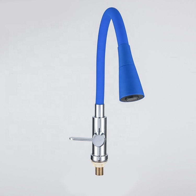 Grifo de cocina High-quality products to sell home & hotel kitchen long neck blue water faucet flexible kitchen faucet