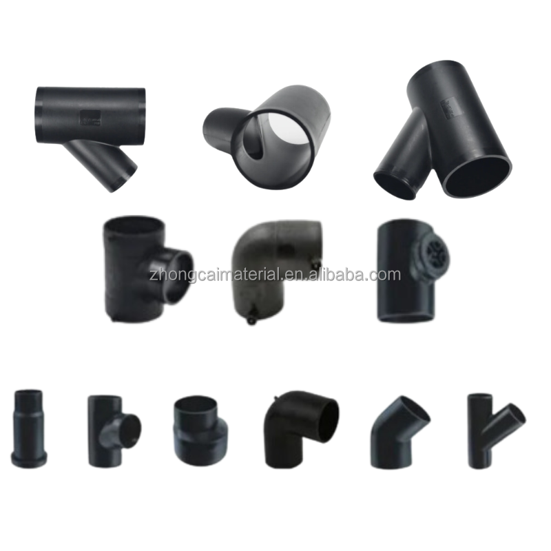 Pe100 Butt Socket Fusion Tee/tf Reducing Cross Tee Plastic Fitting Hdpe Pipe 4 Four Way Welded Fitting