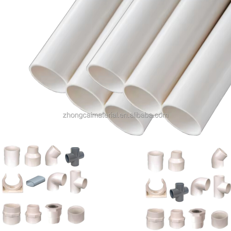 White Color Dia 20mm 25mm 32mm PVC Male Bush For Electrical Conduit Pipe And Box Connection