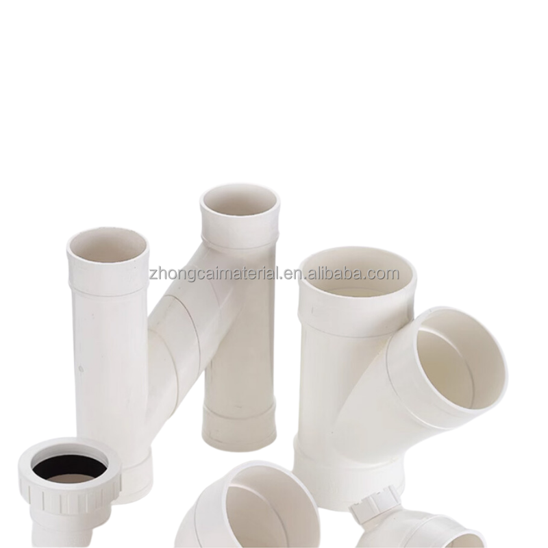 Chinese Tailorable Rust Resistance ISO 3633 GB/T 5836 2 3T Plastic White PVC-U Drainage Tube Fixtures Tensioner